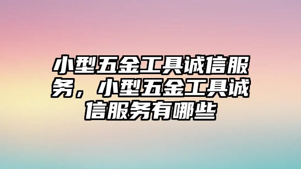 小型五金工具誠(chéng)信服務(wù)，小型五金工具誠(chéng)信服務(wù)有哪些