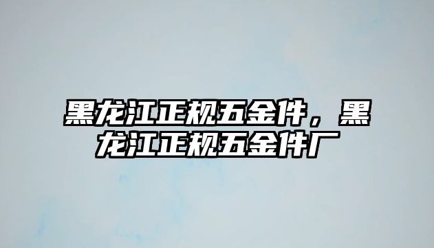 黑龍江正規(guī)五金件，黑龍江正規(guī)五金件廠